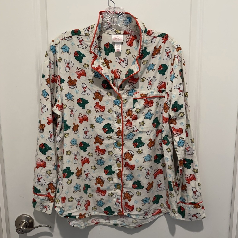 Wondershop Women's S 2-pc Set Pajama Set Pant Star Cocoa Bear Wreath‎ Winter - Picture 1 of 11